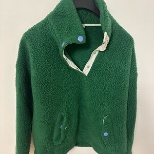 J. Crew Vintage Snap Collar Polartec Sweater